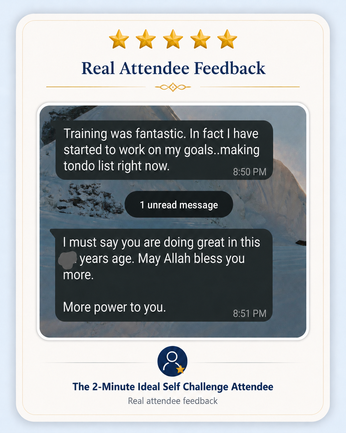 Real attendee feedback 3